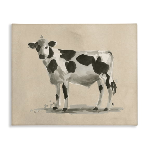 Stupell Industries Farmhouse Minimal Cow Canvas Art, 20 x 16, by June Erica Vess
