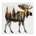 thumbnail image 1 of Stupell Industries Farmhouse Moose Forest Silhouette Canvas Art, 17 x 17, by LSR Design Studio, 1 of 8