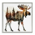 thumbnail image 1 of Stupell Industries Farmhouse Moose Forest Silhouette Gray Framed Giclee Art, 12 x 12, by LSR Design Studio, 1 of 8