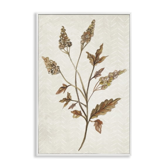 Stupell Industries Farmhouse Neutral Garden Botanics White Framed Giclee Art, 12 x 18, by Janice Gaynor