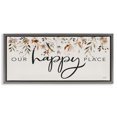 thumbnail image 1 of Stupell Industries Farmhouse Our Happy Place Florals Gray Floating Frame Canvas Art, 25 x 11, by Marla Rae, 1 of 8