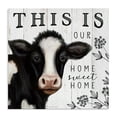 thumbnail image 1 of Stupell Industries Farmhouse Our Home Sweet Home Phrase Dairy Farm Cow Canvas Art, 24 x 24, by Elizabeth Tyndall, 1 of 7
