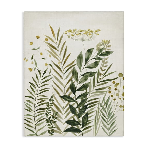 Stupell Industries Farmhouse Palm Leaves & Herbs Canvas Art, 16 x 20, by Hannah Dawson