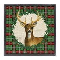 thumbnail image 1 of Stupell Industries Farmhouse Plaid Holiday Deer Black Floating Frame Canvas Art, 18 x 18, by Paul Brent, 1 of 8