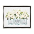 thumbnail image 1 of Stupell Industries Farmhouse Rose Blossom Bouquets Varied Country Jars Graphic Art Luster Gray Floating Framed Canvas Print Wall Art, Design by Lettered and Lined, 1 of 5