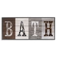 thumbnail image 1 of Stupell Industries Farmhouse Rustic Bath Letters Black Framed Giclee Art, 24 x 10, by Susan Arnot, 1 of 7