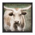 thumbnail image 1 of Stupell Industries Farmhouse Rustic Longhorn Cattle Black Floating Frame Canvas Art, 18 x 18, by Rhonda Addison, 1 of 8