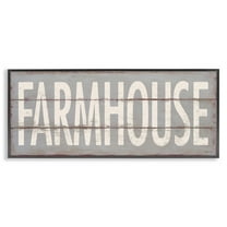 Stupell Industries Farmhouse Rustic Planked Design Typography Painting Black Framed Art Print Wall Art, 24 x 10