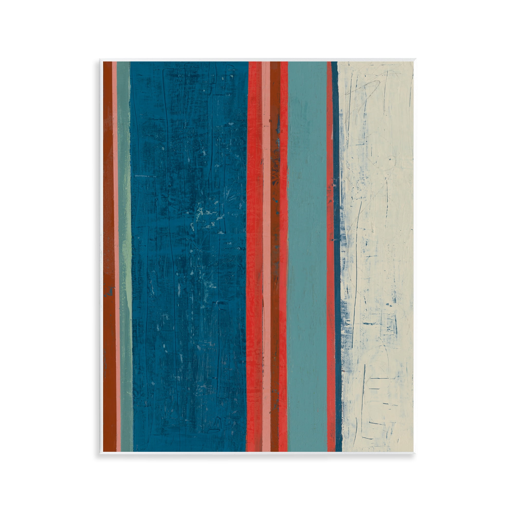 Stupell Industries Farmhouse Rustic Stripes Abstract Painting Unframed Art Print Wall Art, 11 x 14
