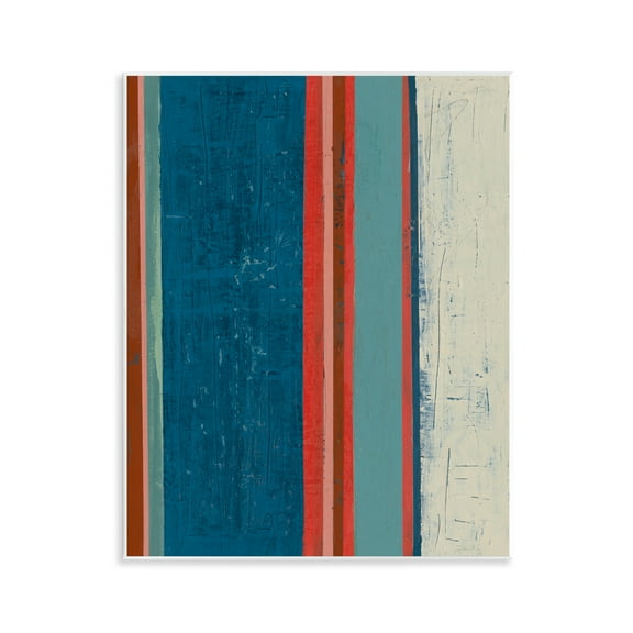 Stupell Industries Farmhouse Rustic Stripes Abstract Painting Unframed Art Print Wall Art, 11 x 14