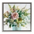 thumbnail image 1 of Stupell Industries Farmhouse Sage & Peach Flowers Gray Floating Frame Canvas Art, 25 x 25, by Danhui Nai, 1 of 8