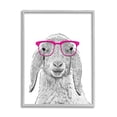 thumbnail image 1 of Stupell Industries Farmhouse Sheep Pink Glasses Animals & Insects Painting Gray Framed Art Print Wall Art, 1 of 5