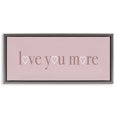 thumbnail image 1 of Stupell Industries Farmhouse Soft Pink Love You More Phrase Gray Floating Frame Canvas Art, 25 x 11, by Lil' Rue, 1 of 8