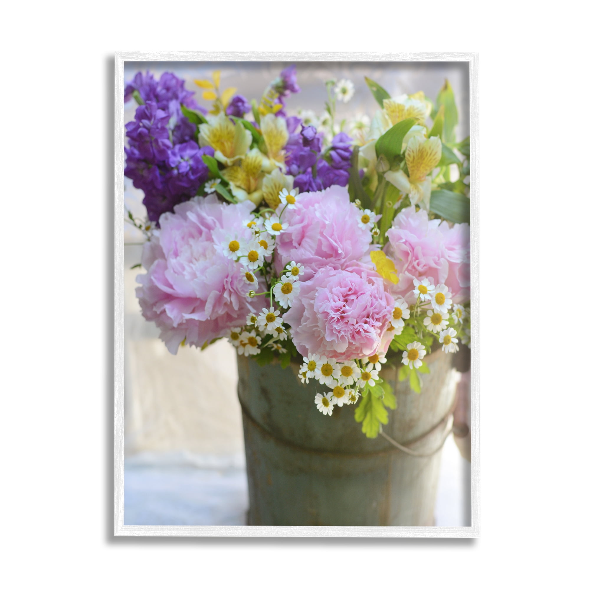 Stupell Industries Farmhouse Spring Blossoms Botanical & Floral Photography White Framed Art Print Wall Art, 11 x 14