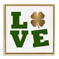 thumbnail image 1 of Stupell Industries Farmhouse St Patrick's Day Clover Love Gold Floating Frame Canvas Art, 25 x 25, by Sheldon Lewis, 1 of 7