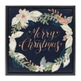thumbnail image 1 of Stupell Industries Farmhouse Traditional Christmas Wreath Black Floating Frame Canvas Art, 18 x 18, by Grace Popp, 1 of 8