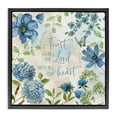 thumbnail image 1 of Stupell Industries Farmhouse Trust The Lord Floral Black Floating Frame Canvas Art, 18 x 18, by Nan, 1 of 8