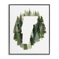 thumbnail image 1 of Stupell Industries Farmhouse Vermont State Outline Pine Tree Green Forest Black Framed Giclee Art, 11 x 14, by Ziwei Li, 1 of 7