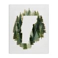 thumbnail image 1 of Stupell Industries Farmhouse Vermont State Outline Pine Tree Green Forest Canvas Art, 16 x 20, by Ziwei Li, 1 of 7