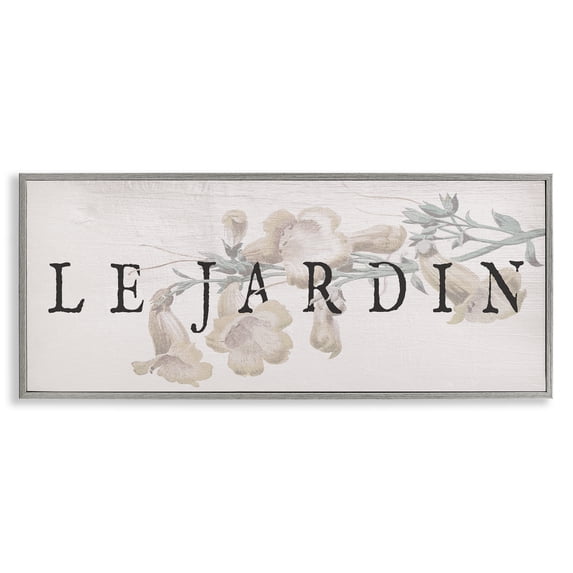 Stupell Industries Farmhouse Vintage French Garden Gray Framed Giclee Art, 30 x 13, by Lil' Rue