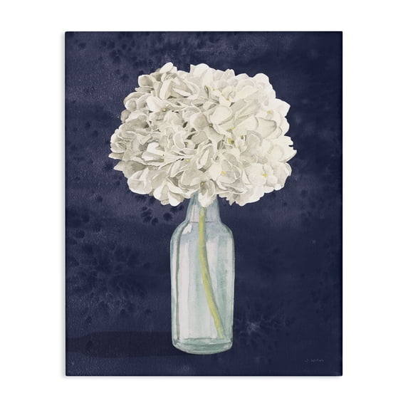 Stupell Industries Farmhouse White Floral Bouquet over Blue Canvas Art, 16 x 20, by James Wiens