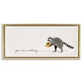 thumbnail image 1 of Stupell Industries Farmhouse You Saw Nothing Raccoon Gold Floating Frame Canvas Art, 25 x 11, by Victoria Barnes, 1 of 8