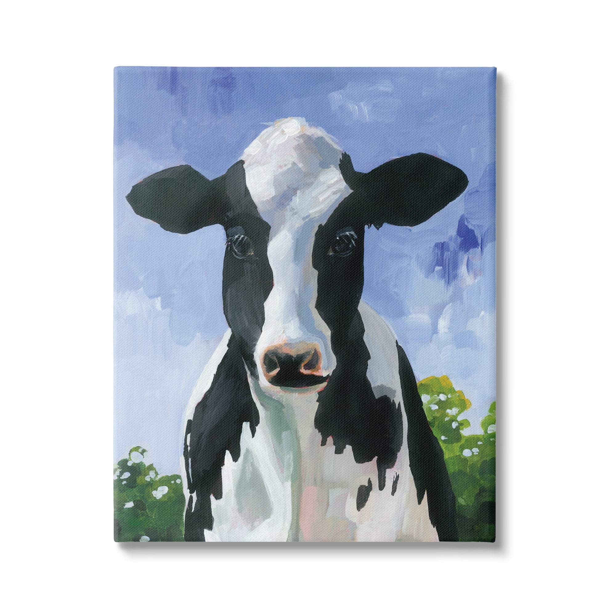 Stupell Industries Farmland Cow Cattle Country Painting Blue Sky Canvas Wall Art, 24 x 30, Design by Caverly Smith