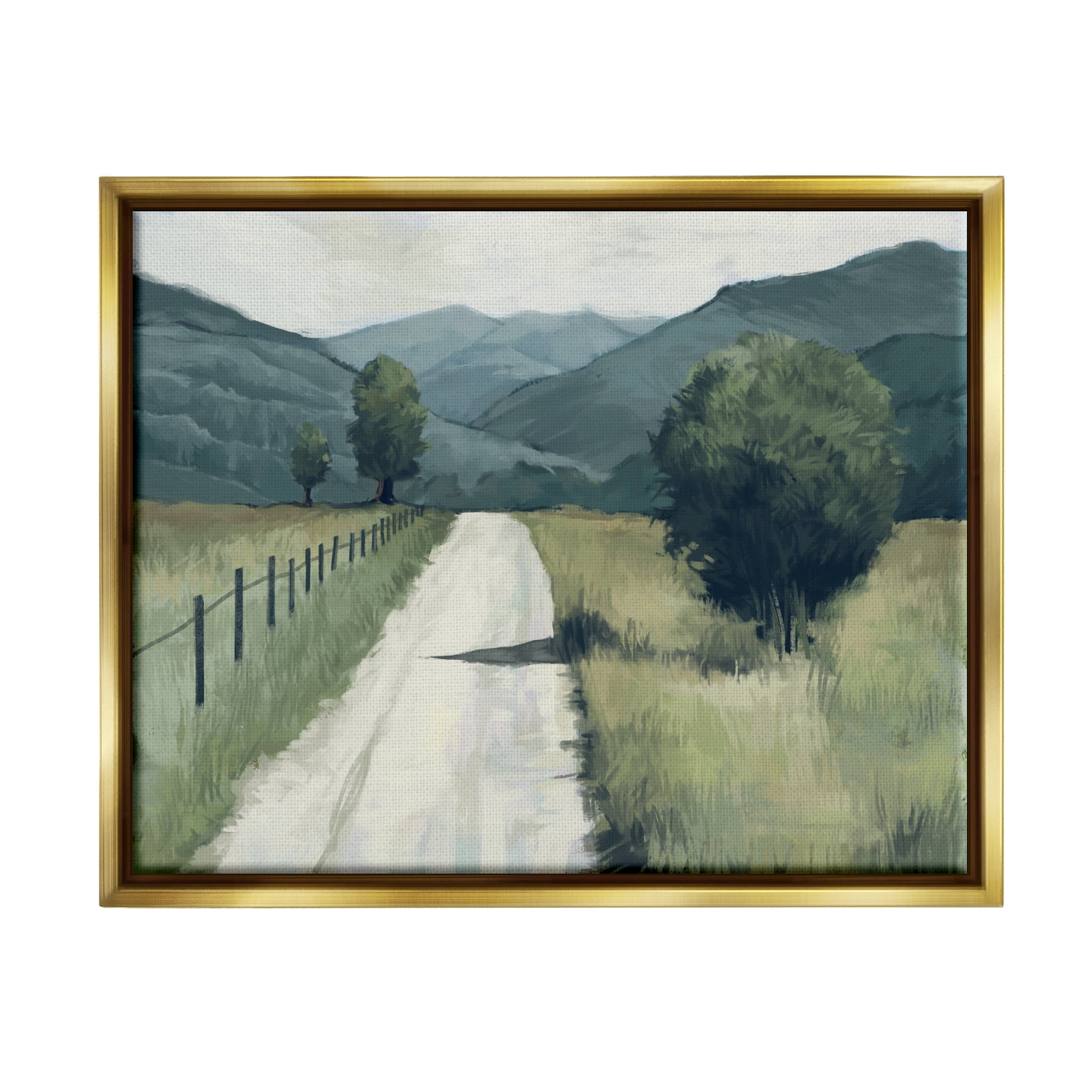Stupell Industries Farmland Fields Green Blue Landscape Painting ...