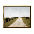 thumbnail image 1 of Stupell Industries Farmland Path with Fence Landscape Painting Gold Floater Framed Canvas Art Print Wall Art, 21 x 17, 1 of 10