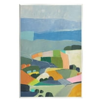 Stupell Industries Farmland Shapes Abstraction Landscape Painting Unframed Art Print Wall Art, 10 x 15