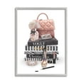 thumbnail image 1 of Stupell Industries Fashion Bookstack Purse Perfume Pink Glam Design, 24 x 30,Design by Ziwei Li, 1 of 8