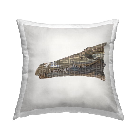 Stupell Industries Fashion Brand Alligator Motif Printed Throw Pillow Design by Amelia Noyes