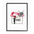 thumbnail image 1 of Stupell Industries Fashion Brand Bag Flowers And Dog Glam Pet Watercolor Design Framed Wall Art by Amanda Greenwood, 1 of 6