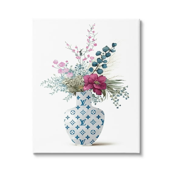 Stupell Industries Fashion Brand Bouquet Botanical & Floral Painting Gallery Wrapped Canvas Print Wall Art, 16 x 20