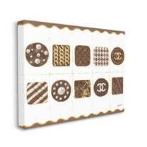 Stupell Industries Fashion Brand Candy Box Gold Glam Design Canvas Wall Art by Ziwei Li