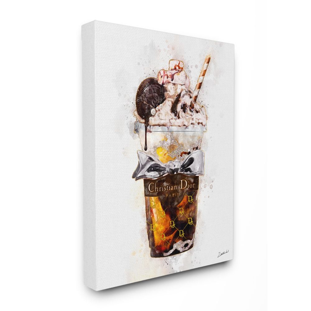 Stupell Industries Fashion Brand Dessert Cup Watercolor Painting Canvas Wall Art by Ziwei Li