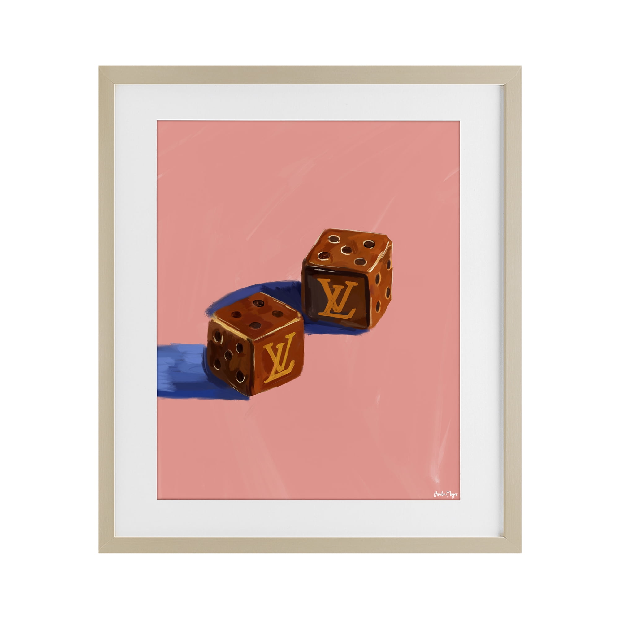 Stupell Industries Fashion Brand Dice Birch Framed Print Under Glass, design by Amelia Noyes