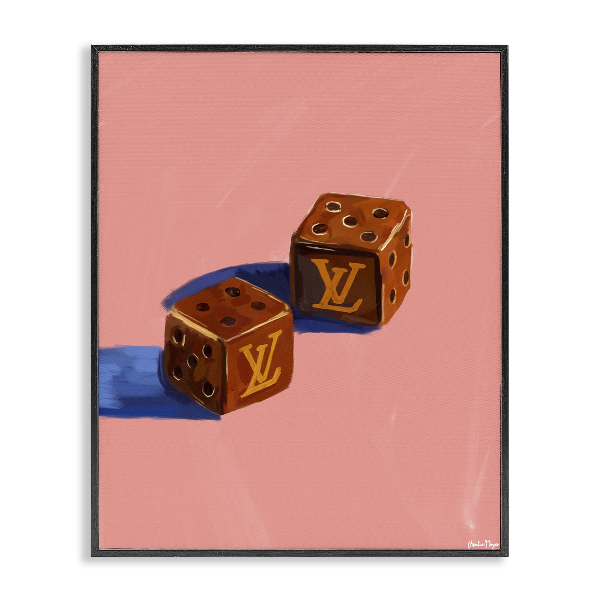 Stupell Industries Fashion Brand Dice Black Framed Giclee Art, design by Amelia Noyes