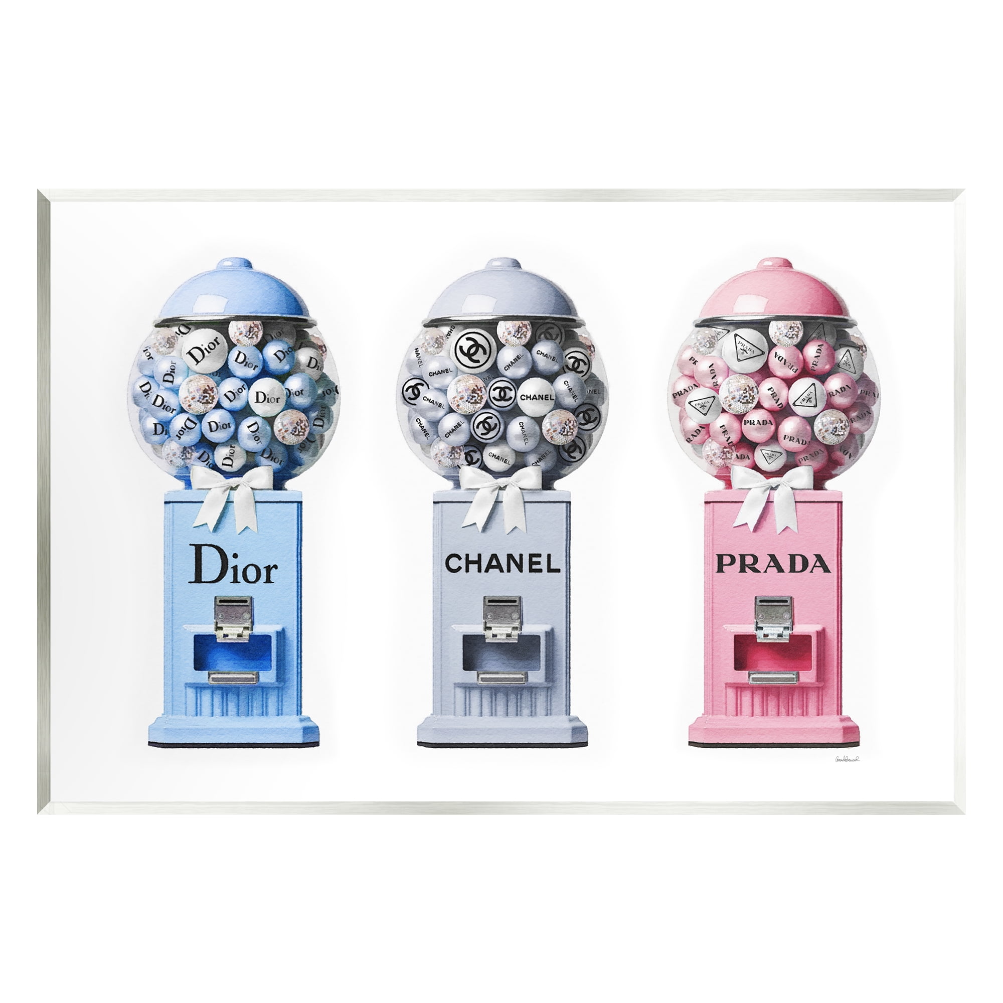 Stupell Industries Fashion Brand Gumballs Beauty & Fashion Painting Unframed Art Print Wall Art, 15 x 10