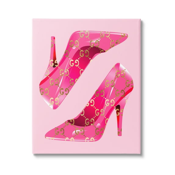 Stupell Industries Fashion Brand Heels Beauty & Fashion Painting Gallery Wrapped Canvas Art Print Wall Art, 24 x 30