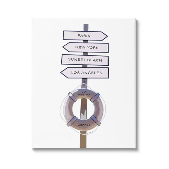 Stupell Industries Fashion Brand Nautical Directions Graphic Art Gallery Wrapped Canvas Print Wall Art, Design by Amelia Noyes