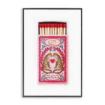 Stupell Industries Fashion Brand Patterned Matches Fashion Painting Black Framed Art Print Wall Art, 12 x 18