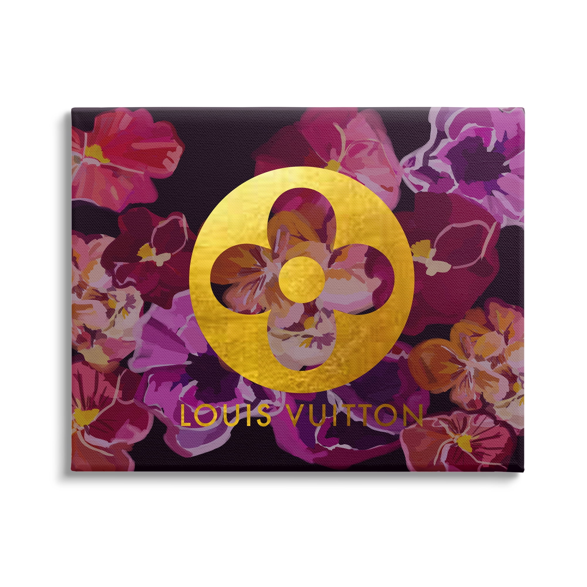 Stupell Industries Fashion Brand Purple Flowers Beauty & Fashion Painting Gallery Wrapped Canvas Art Print Wall Art, 30 x 24