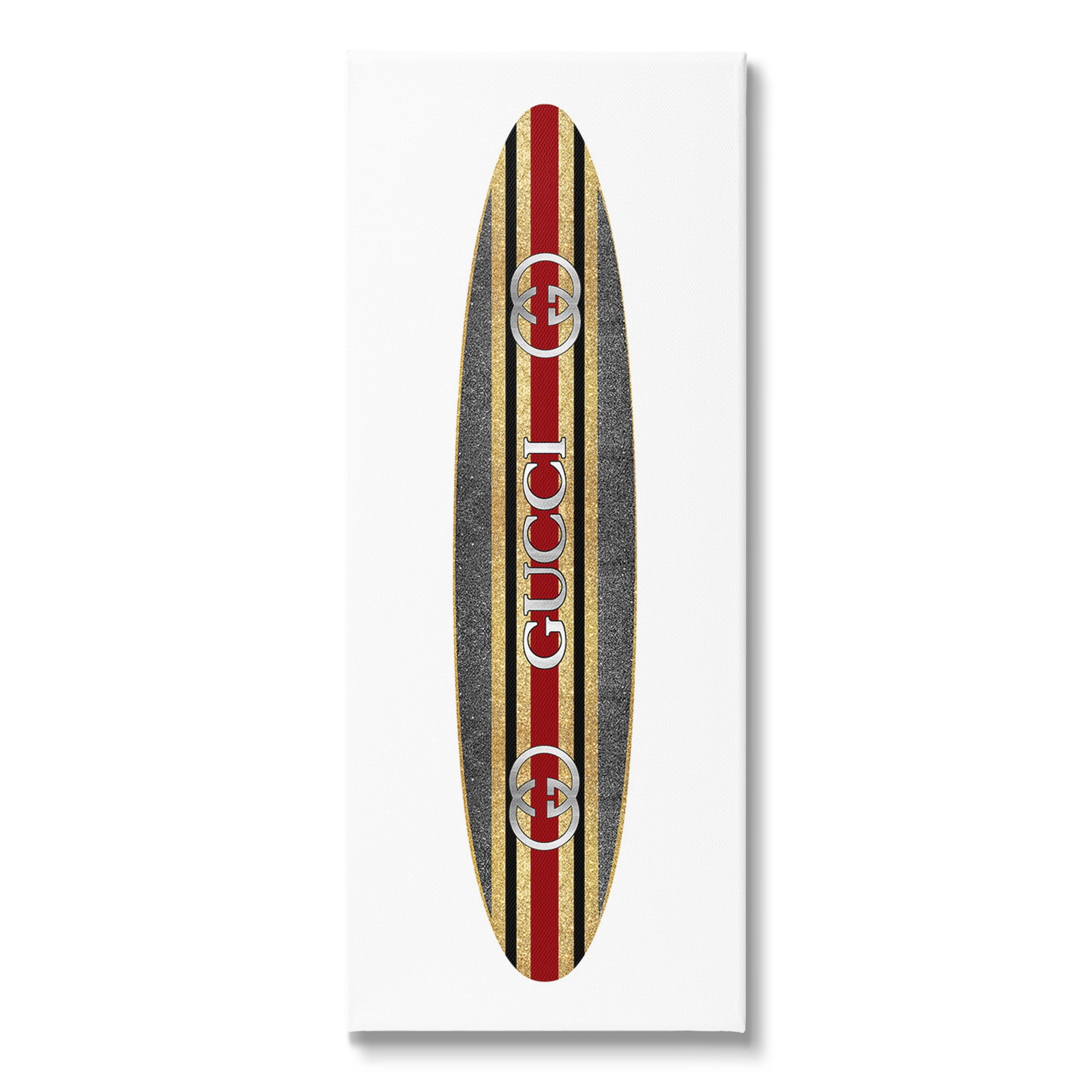 Stupell Industries Fashion Brand Surfboard Nature Painting Gallery Wrapped Canvas Art Print Wall Art, 20 x 48
