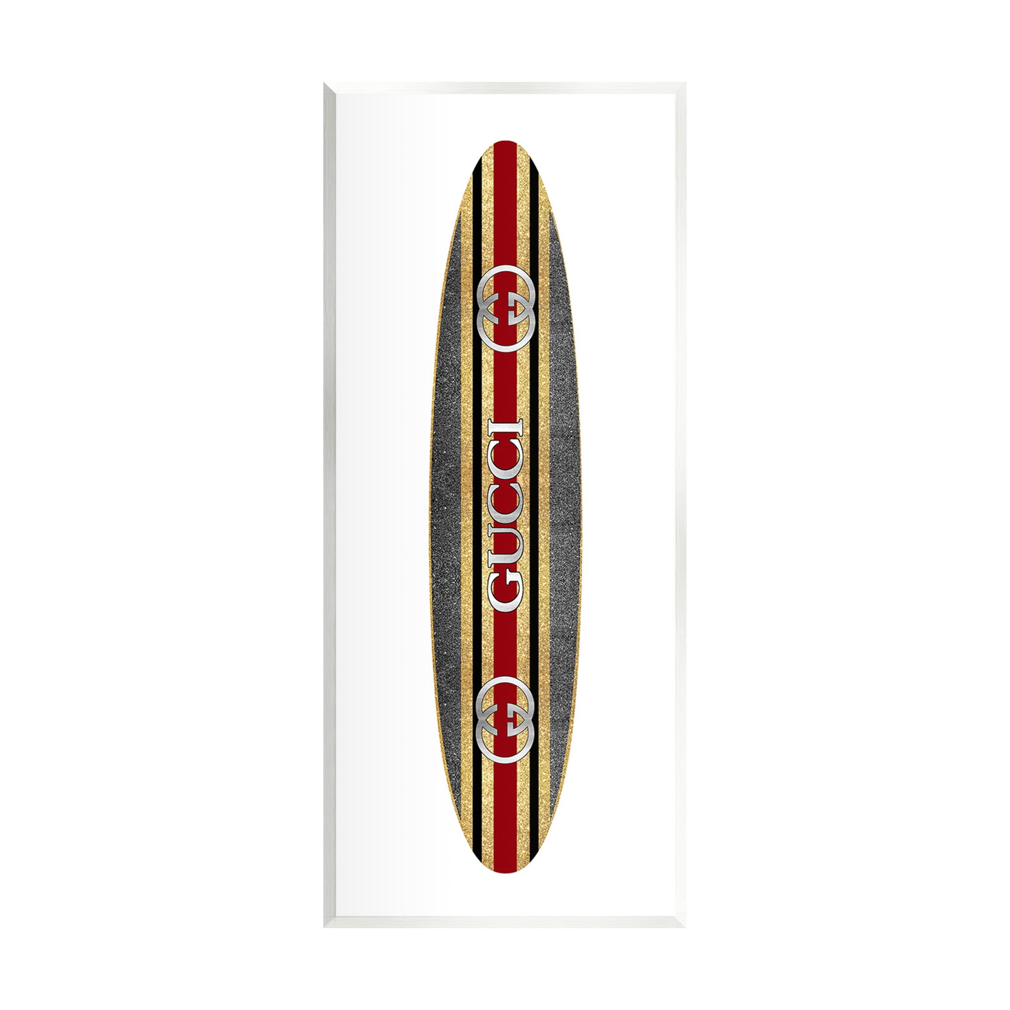 Stupell Industries Fashion Brand Surfboard Nature Painting Unframed Art Print Wall Art, 7 x 17