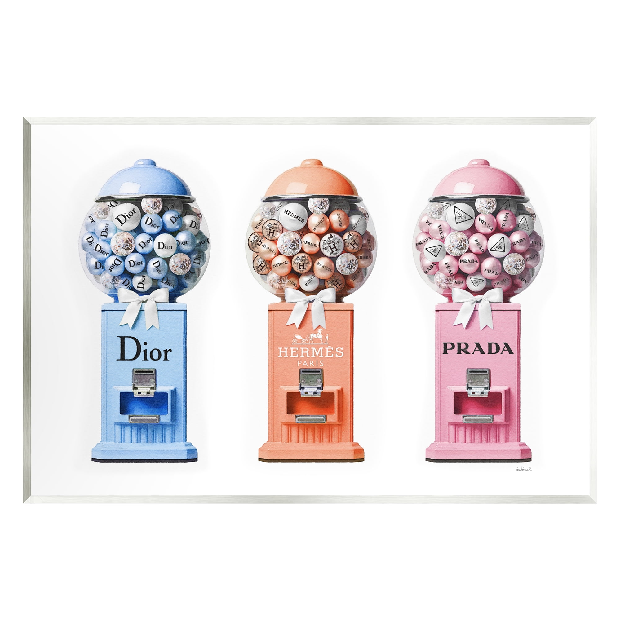 Stupell Industries Fashion Candy Dispensers Beauty & Fashion Painting Unframed Art Print Wall Art, 19 x 13