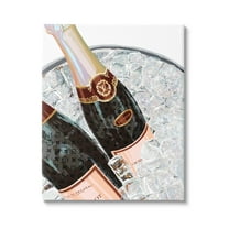 Stupell Industries Fashion Champagne Bottles Gleaming Ice Graphic Art Gallery Wrapped Canvas Print Wall Art, Design by Ziwei Li