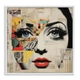 thumbnail image 1 of Stupell Industries Contemporary Fashion Collage Pop Portrait White Framed Giclee Art, 17 x 17, by Creative Studio, 1 of 8