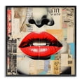 thumbnail image 1 of Stupell Industries Contemporary Fashion Collage with Scarlet Lips Black Framed Giclee Art, 12 x 12, by Creative Studio, 1 of 8