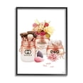 thumbnail image 1 of Stupell Industries Fashion Cosmetic Jars and Floral Bouquet Design by Ziwei Li, 11" x 14", Black Framed, 1 of 1